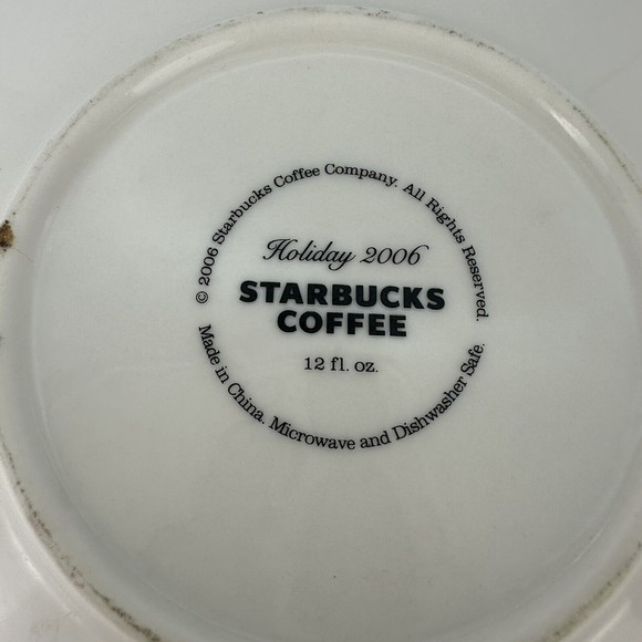 Starbucks Holiday 2006 Saucer Plate Blue Purple Rim Starfish - Picture 7 of 7